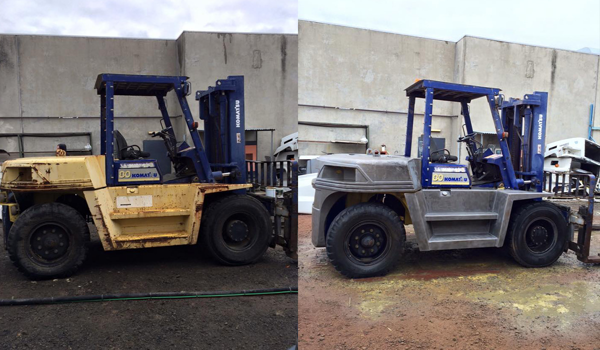 Texas Blast Away industrial dustless blasting project
