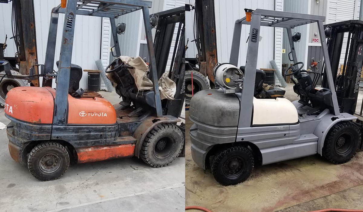 Texas Blast Away industrial dustless blasting project