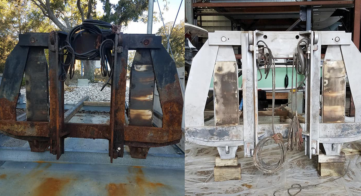 Texas Blast Away industrial dustless blasting project