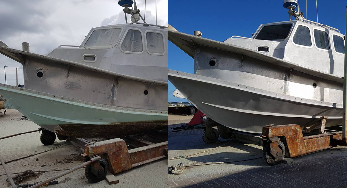 Texas Blast Away marine dustless blasting project